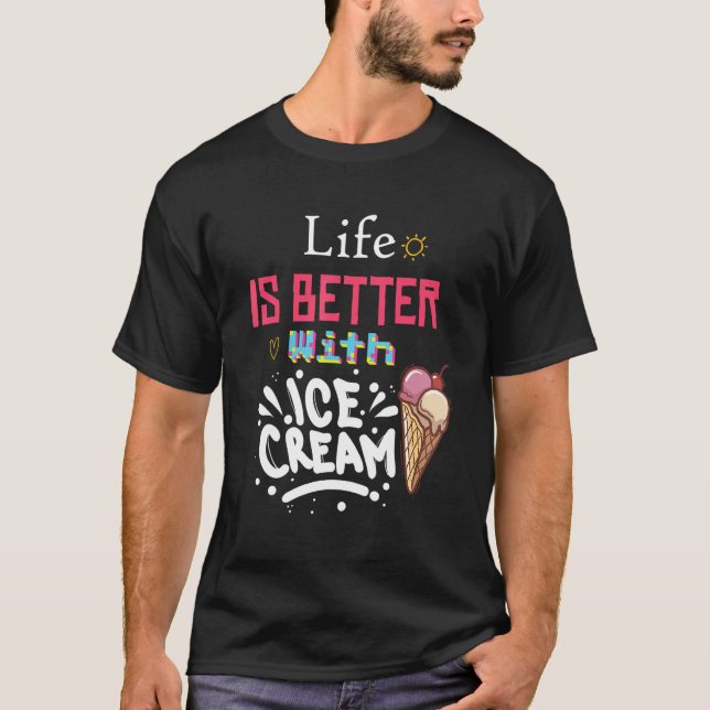 Med Sprinkles Sweet Ice kräm T Shirt (Framsida)