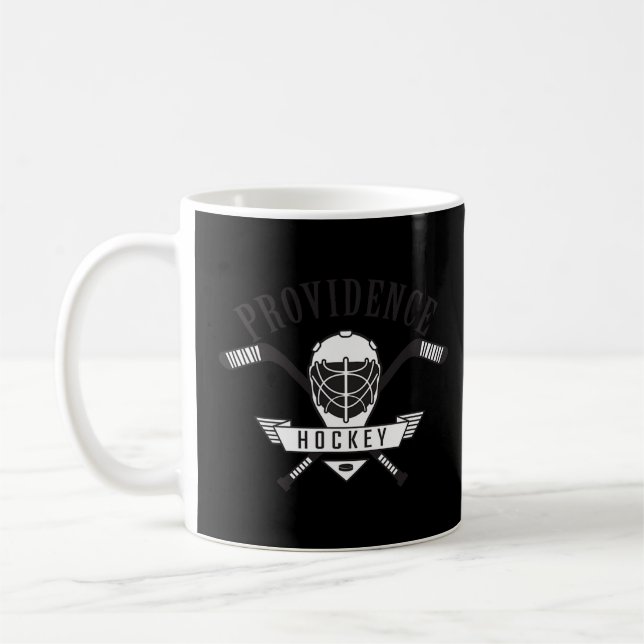 Med Sticks Fält Hockey Player Kaffemugg (Vänster)