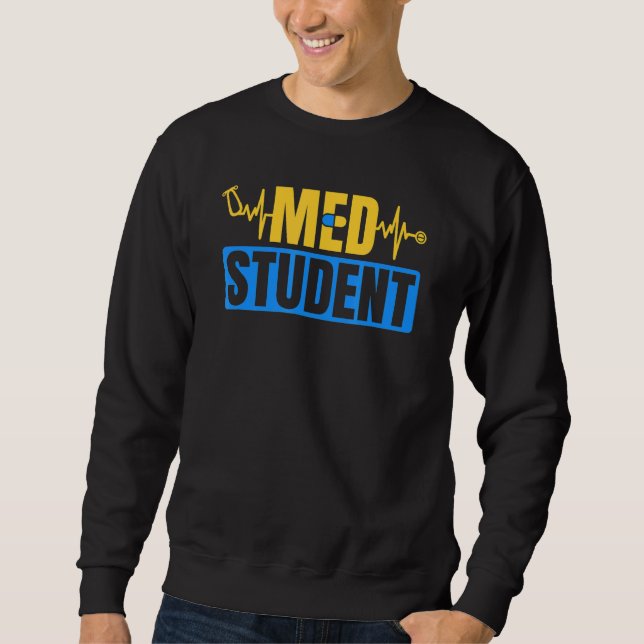 Med Student Future Doktor Physician School Lång Ärmad Tröja (Framsida)