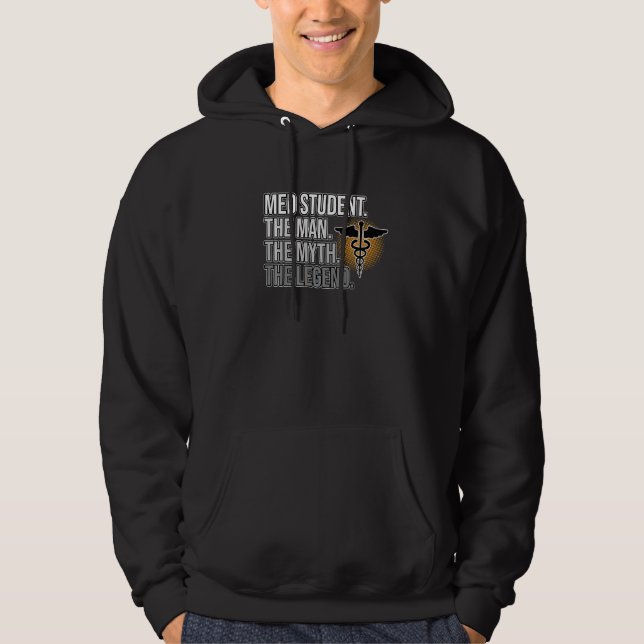 Med Student Man Myth Legend Medical School Doktor Hoodie (Framsida)