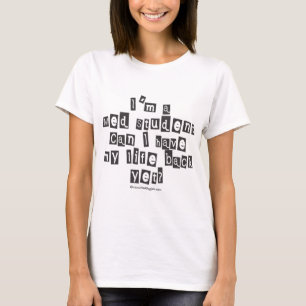 Med-studentransomen noterar t-shirt