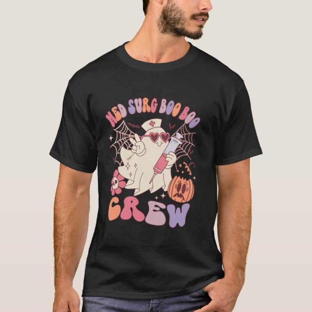 Med Surg Boo Crew Ghost Nurse Halloween Women T Sh Shirt (Framsida)