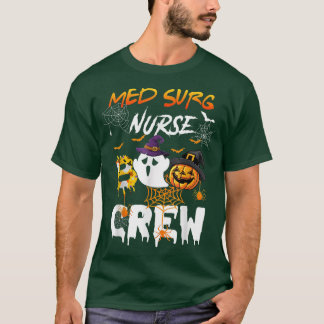 Med Surg Nurse Boo Crew RN Bitcoin Ghost Witch Hal T Shirt