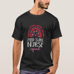Med Surg Nurse Squad Rainbow Leopard Nursing Valen T Shirt