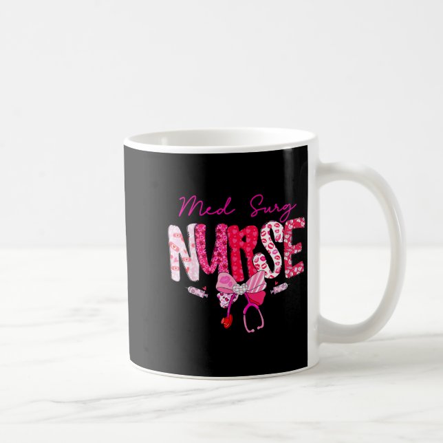 Med Surg Nurse Valentine's Day Stethoscope Coquett Kaffemugg (Höger)