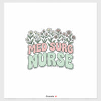 Med Surg Sjuksköterska Blommig Vintage Vektor Desi
