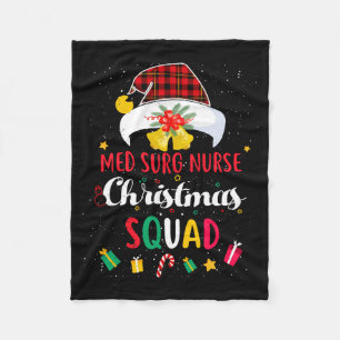 Med Surg Sjuksköterska Jul Squad Santa Hatt Match Fleecefilt