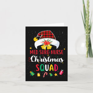 Med Surg Sjuksköterska Jul Squad Santa Hatt Match Kort