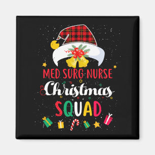 Med Surg Sjuksköterska Jul Squad Santa Hatt Match Magnet