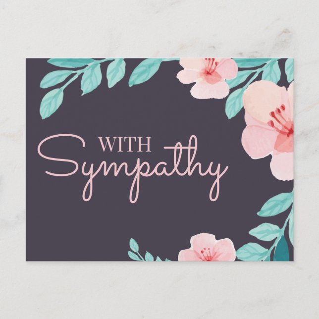 MED SYMPATHY Card Vykort (Framsida)