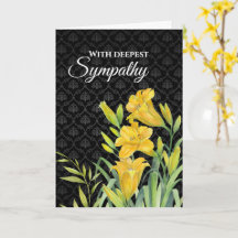 Med Sympathy Watercolor Gult Day Lilis