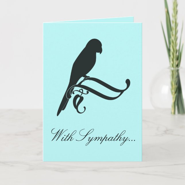 Med sympati för förlust av en papegoja kort (Framsida)
