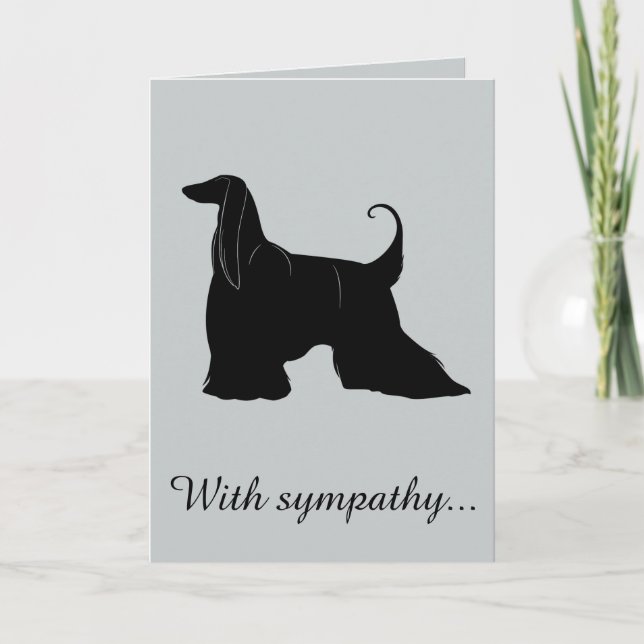 Med sympati: Förlust av din afghanska hund Kort (Framsida)