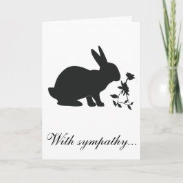 Med sympati Förlust av din Bunny med Dikt Kort