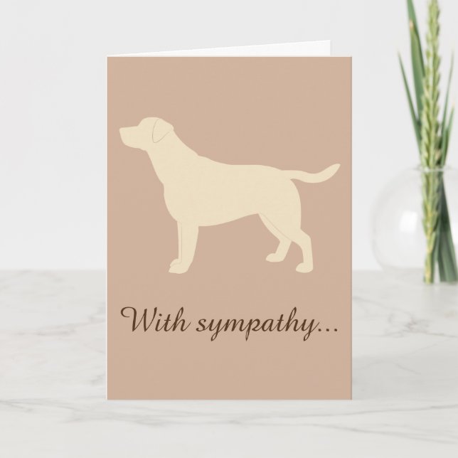 Med sympati Gult Labrador Retriever Hund Kort (Framsida)