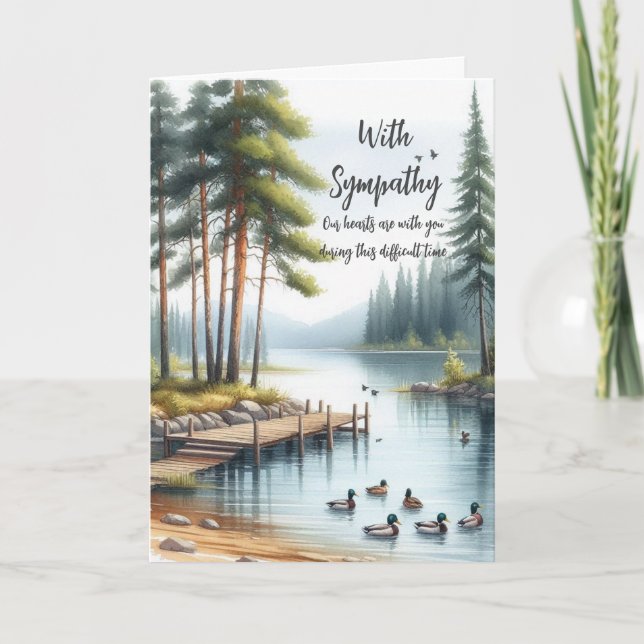Med Sympati Kondoleanskort Tack Kort (Framsida)