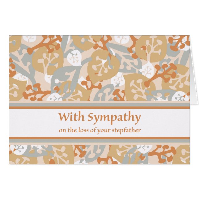 Med sympati på förlusten av Stepfather Hälsningskort (Framsidan Horizontal)