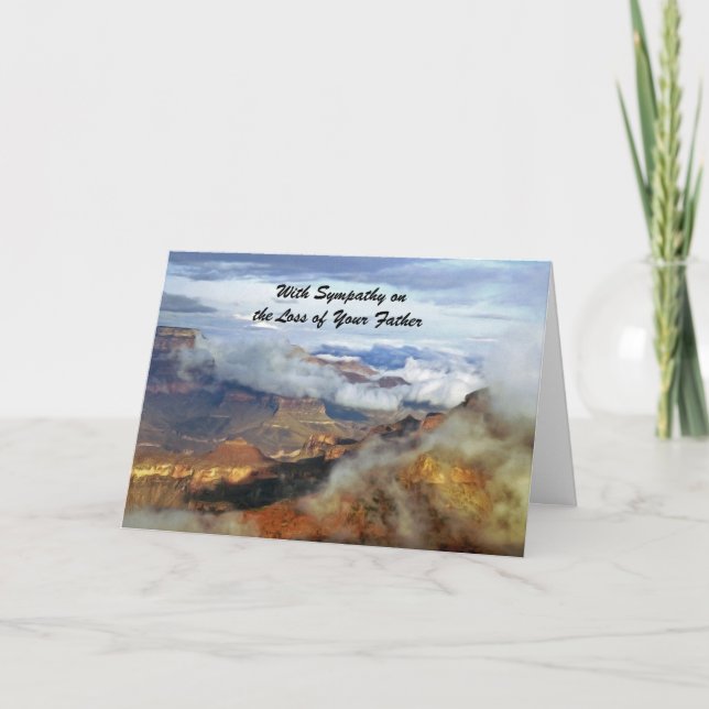 Med sympatiförlust av Far, Grand Canyon Clouds  Kort (Framsida)