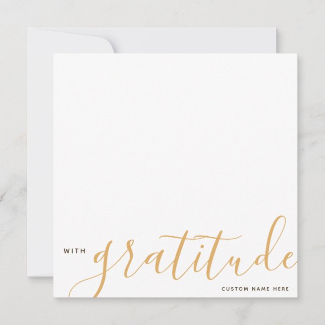 Med Tack för Gratitude-Personlig Anteckningskort (Framsida)
