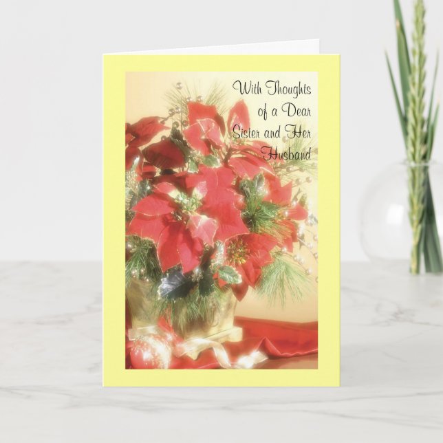 Med tanke på en kär syster och hennes Make Helgkort (Framsida)