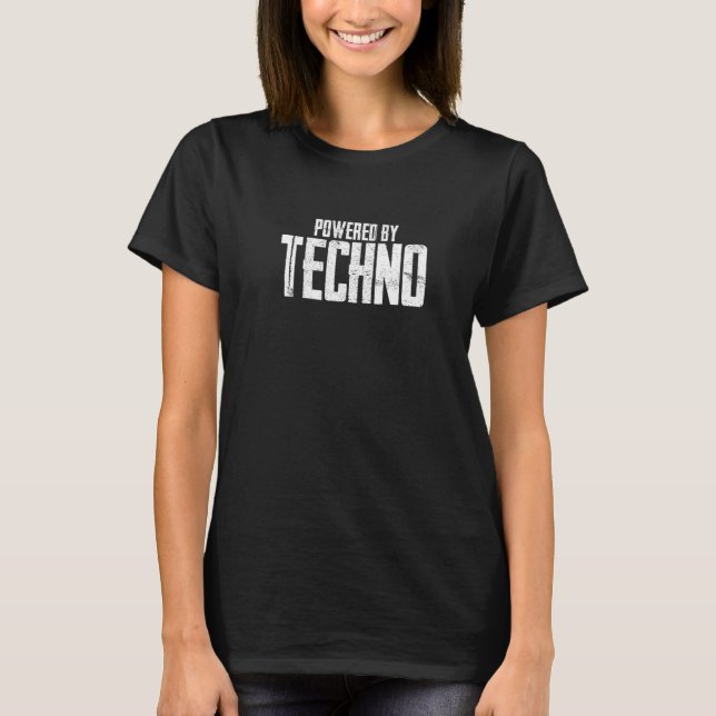 Med Techno Music Edm T Shirt (Framsida)