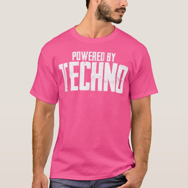 Med Techno Music Edm T Shirt (Framsida)