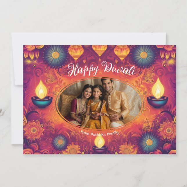 Med text för foto och anpassningsbar Lotus Light C Inbjudningar (Framsida)