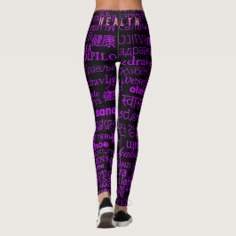 Med text HÄLSA Leggings
