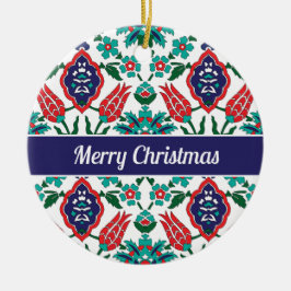 Med text 💙 ❤️ 💚 vackra turkiska plattor julgransprydnad keramik