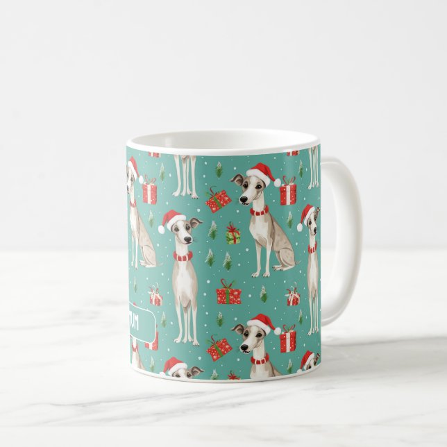 Med text "Wonderland jul" Kaffemugg (Framsida höger)