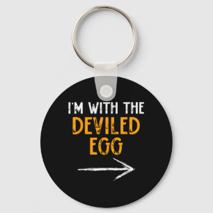 med The Deviled Egg Halloween Matchande Par Nyckelring