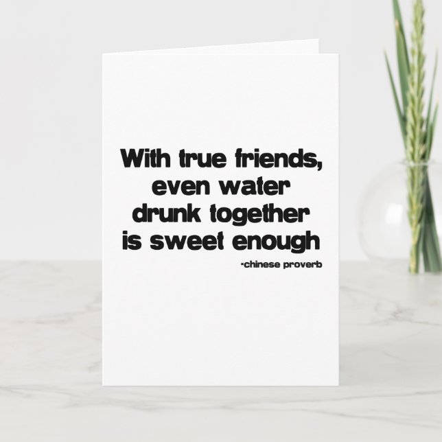 Med True Friends-citat Kort (Framsida)
