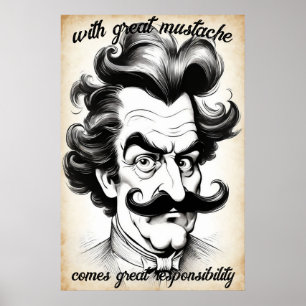Med underbar mustasch kommer underbarens ansvar. poster
