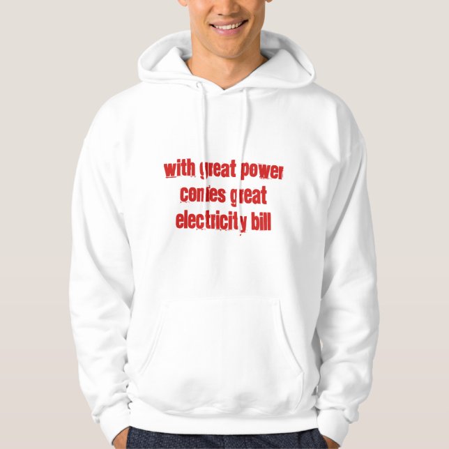 Med Underbar strömförsörjning kommer Underbar elrä Hoodie (Framsida)