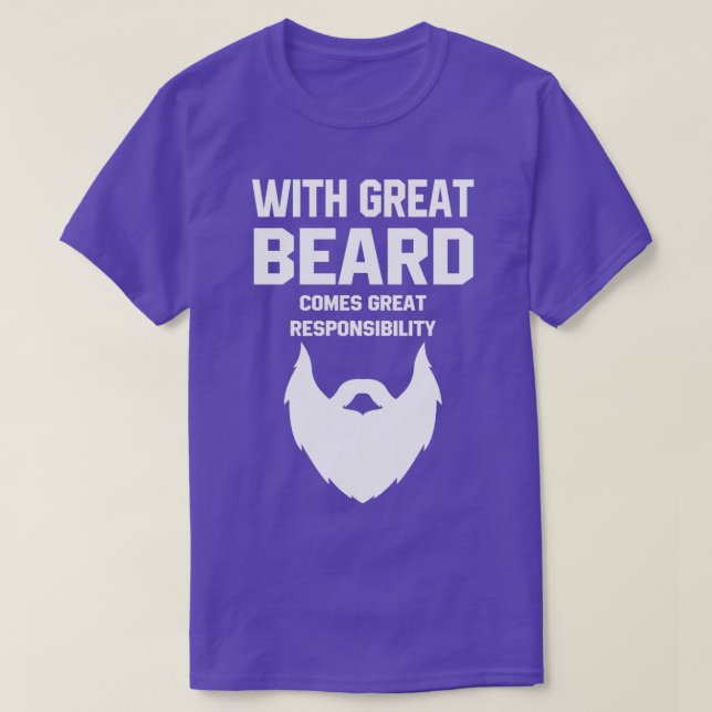 Med Underbart skägg är Underbart ansvarsfullt T Shirt (Design framsida)