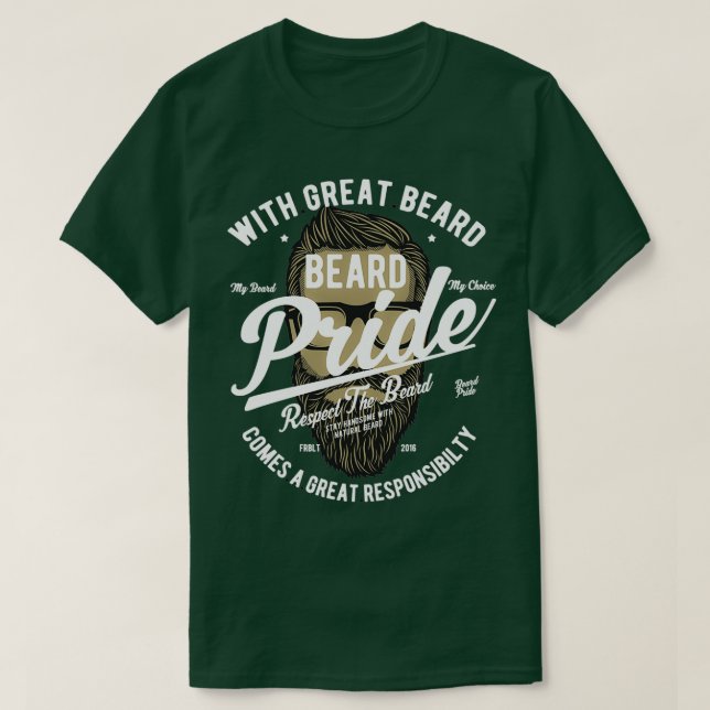 Med Underbart skägg kommer det Underbara ansvaret  T Shirt (Design framsida)
