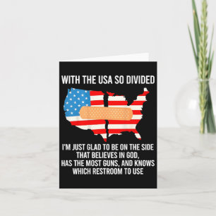 Med Usa Så Delat Är Jag Bara Glad (på baksidan) Kort