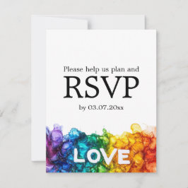 🌈 med valfritt kostval: LGBTQ färgat med Kärlek OSA Kort