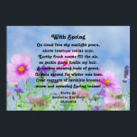 Med Vår Poetry Poster<br><div class="desc">Fint bild av blommor mot ett blå himmel visas tillsammans med dikt,  "Med Vår",  skrivet av Jacqueline Ann Piech,  på denna poesi-poster. Bright Pastel färg och poesi borde hjälpa till att jaga bort vintern,  en underbar poster till behålla eller ge som gåva!</div>