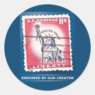 Med vår skapare runt klistermärke