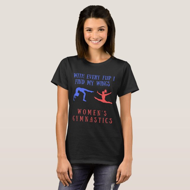 MED VARJE FLIP WOMENS GYMNASTICS T SHIRT (Hel framsida)