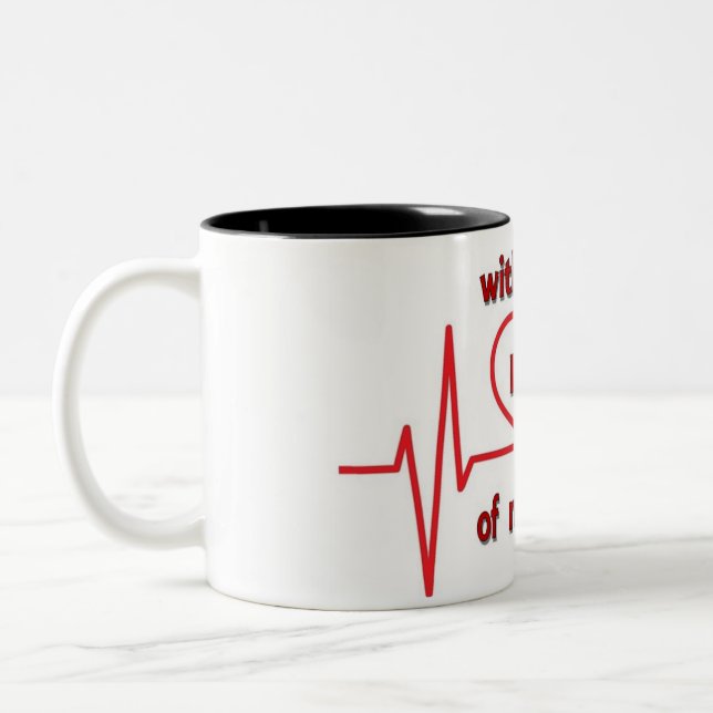 Med varje slag  Två-Tonad mugg (Vänster)