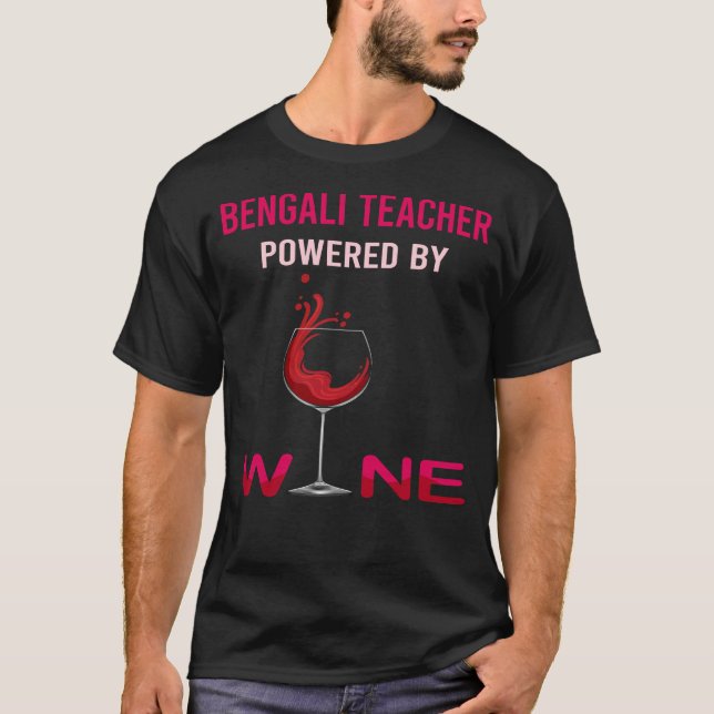 Med Vin Bengalis lärare T Shirt (Framsida)