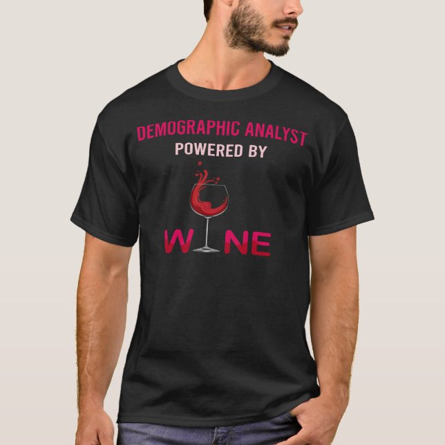 Med Vin-demografisk analytiker T Shirt (Framsida)