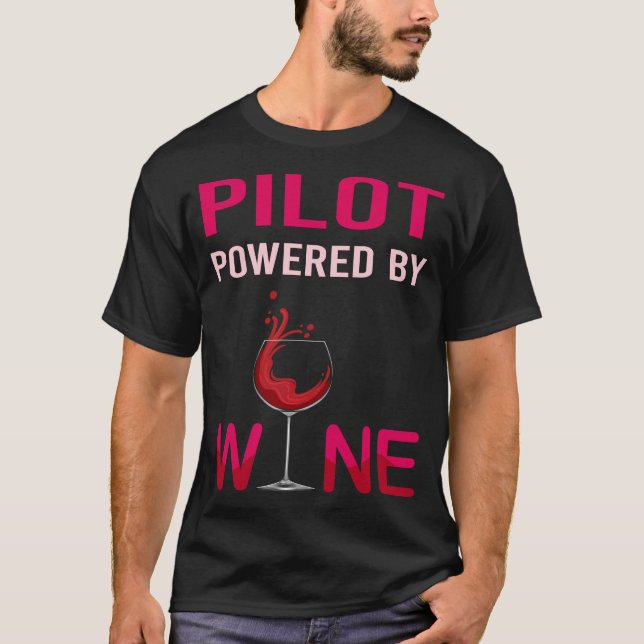 Med Vin-pilot T Shirt (Framsida)