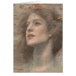 Med vinden, hösten Personifierad Hälsningskort