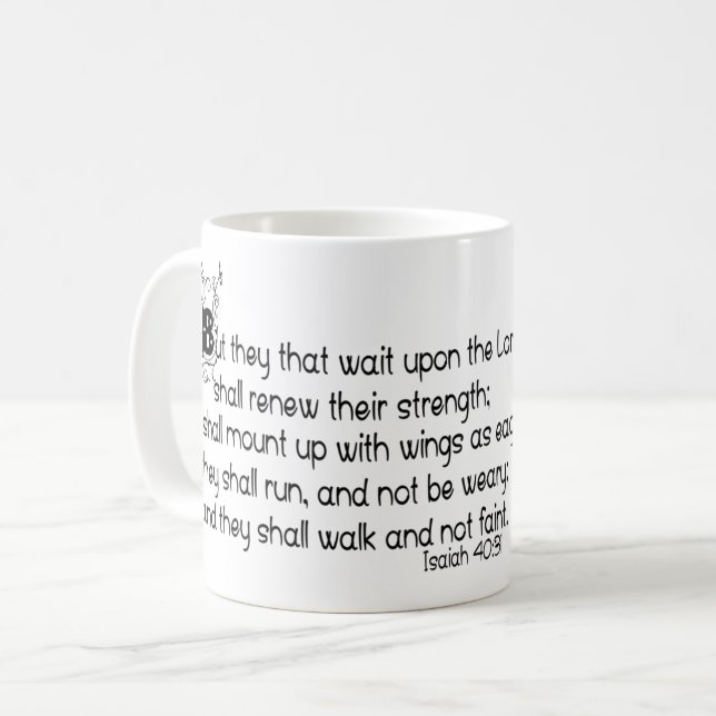 Med vingar som örnar kaffemugg (Framsida vänster)