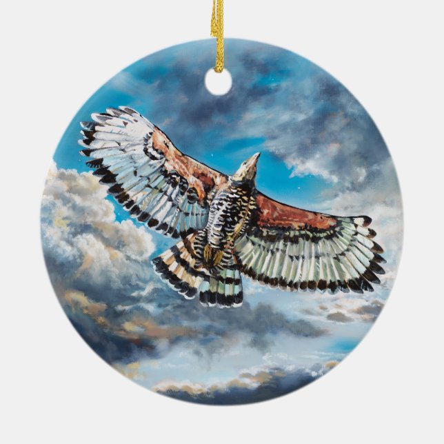 Med Vingar som öron - Julgransprydnad Keramik (Baksidan)