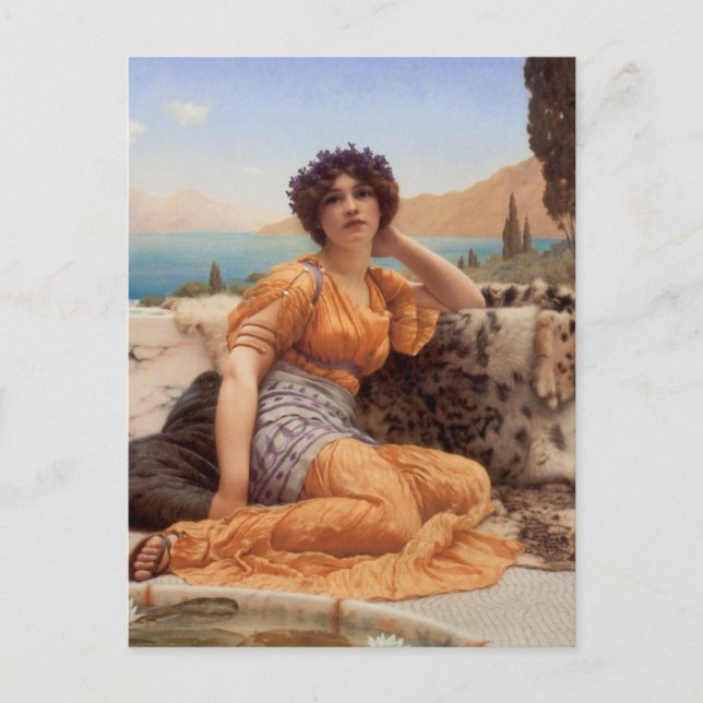 Med violor kransad och kappa i saffransfärg vykort (Framsida)