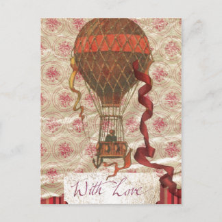 Med vykort för Kärlek Luftballong